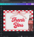 Ready to pop Thank You Card Template, Soda Special Thanks